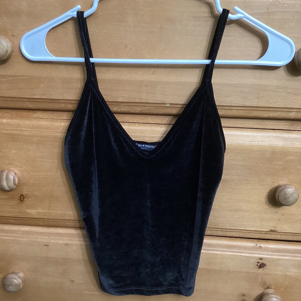 Brandy Melville black velvet tank